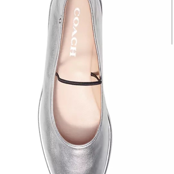 NWT COACH Chrome ballerina flats ! Size US 11
EMILIA METALLIC LEATHER - Picture 2 of 6